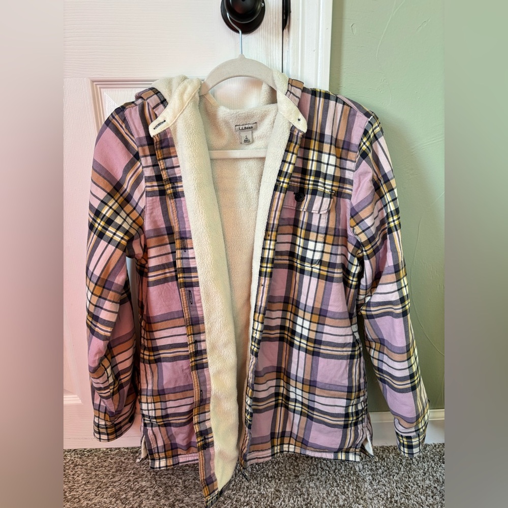 Llbean Sherpa lined flannel
